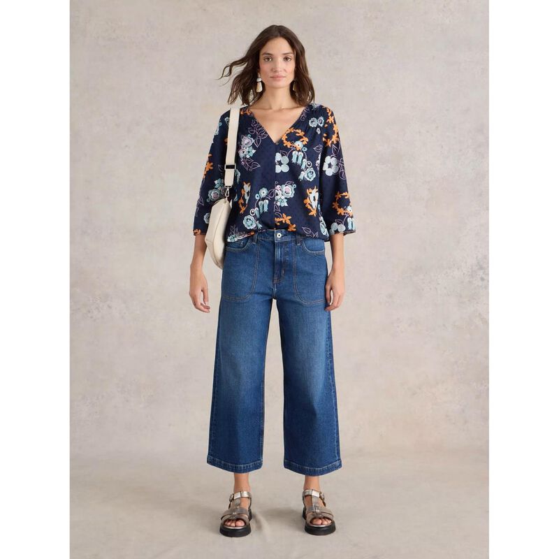 White Stuff Tia Wide Leg Crop Jean image number 3